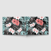 Roos Gold Tropische Elegante Botanische Bruiloft Gastenboek (Volledig)