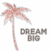 Roos Gold Tropische Glitter Palm Tree Dream Sticker (Voorkant)