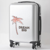 Roos Gold Tropische Glitter Palm Tree Dream Sticker (Koffer)