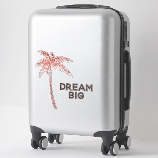 Roos Gold Tropische Glitter Palm Tree Dream Sticker (Koffer)