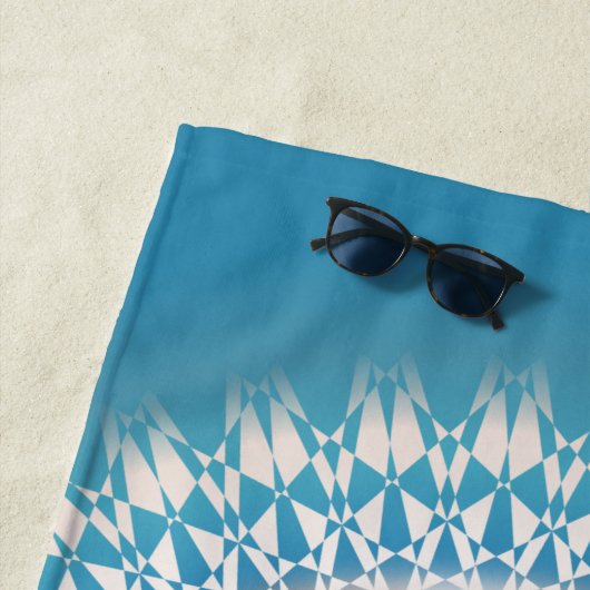 Roos Gold Turquoise Turtle Mandala Kustal Strandlaken (In situ)