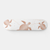 Roos Gold Turtle White marmer Persoonlijk Skateboard (Horizontaal)
