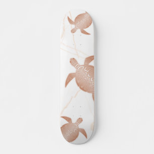 Roos Gold Turtle White marmer Persoonlijk Skateboard