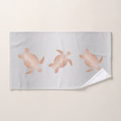 Roos Gold Turtles Grey Elegant Coastal Bad Handdoek (Handdoek)