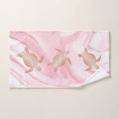 Roos Gold Turtles Ink Marble Coastal Bad Handdoek (Handdoek)