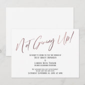 Roos Gold Typografie geeft niet op! Weddenvertragi Kaart (Voorkant / Achterkant)