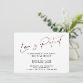 Roos Gold Typografie Liefde is Patient Wedding Del Kaart (Staand voorkant)