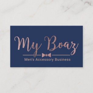 Roos Gold Typografie Navy Blue Mannen Accessoire Visitekaartje