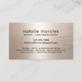 Roos Gold Typografie van de notaristekenaar Visitekaartje (Achterkant)