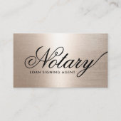 Roos Gold Typografie van de notaristekenaar Visitekaartje (Voorkant)