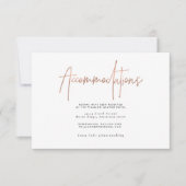 Roos Gold Typography Accommodaties behuizing Kaart (Voorkant)