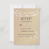 Roos Gold Typography Wedding RSVP Kaartje (Voorkant)
