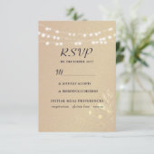 Roos Gold Typography Wedding RSVP Kaartje (Staand voorkant)