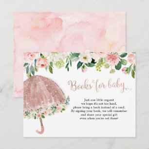 Roos Gold Umbrella April Shower Boeken voor Baby Uitnodiging Briefkaart