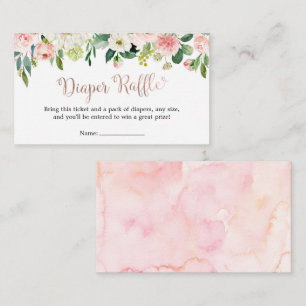 Roos Gold Umbrella April Shower Diaper Raffle Informatiekaartje