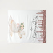 Roos Gold Unicorn Birthday Backdrop Foto Booth Wandkleed (Voorkant (horizontaal))