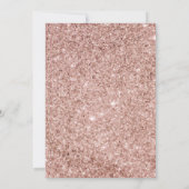 Roos Gold Unicorn Princess Baby shower Kaart (Achterkant)