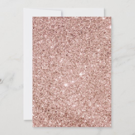 Roos Gold Unicorn Princess Baby shower Kaart (Achterkant)