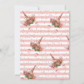 Roos Gold Unicorn Princess Birthday Kaart (Achterkant)