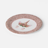 Roos Gold Unicorn Princess Papieren Bordje (Gekanteld)