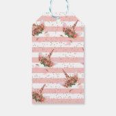 Roos Gold Unicorn Prinses bedankt Cadeaulabel (Achterkant)