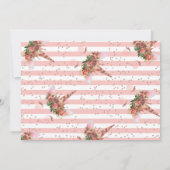 Roos Gold Unicorn Prinses bedankt Kaart (Achterkant)