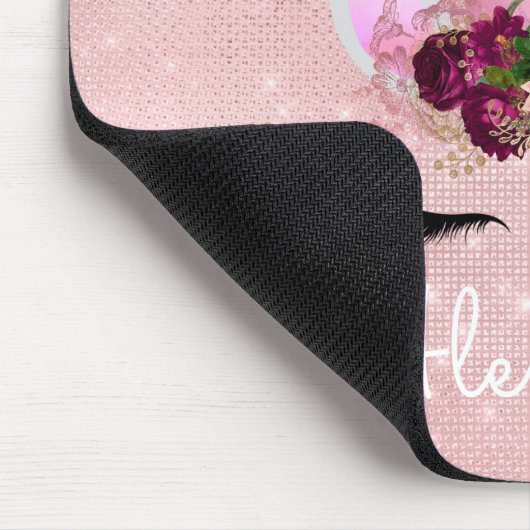 Roos Gold Unicorn Sparkle Princess Monogram Muismat (Hoek)