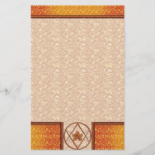 Roos Gold Unicursal Briefpapier (Voorkant)