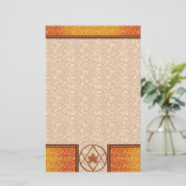 Roos Gold Unicursal Briefpapier (Staand voorkant)