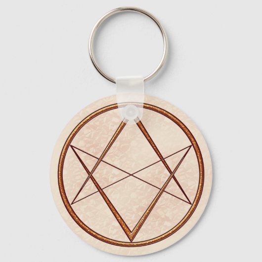 Roos Gold Unicursal Sleutelhanger (Voorkant)