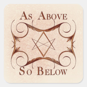 Roos Gold Unicursal Vierkante Sticker