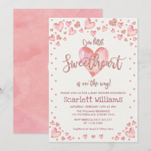 Roos Gold Valentijnse Sweeite Baby shower Kaart