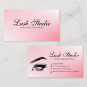 Roos Gold Verfijnde Glinsterde Beauty Lash Visitekaartje (Voorkant / Achterkant)