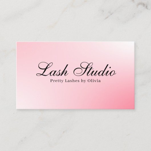 Roos Gold Verfijnde Glinsterde Beauty Lash Visitekaartje (Voorkant)