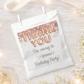 Roos Gold Verjaardagsfeestje Bedankzakje (Geknipt)