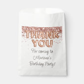 Roos Gold Verjaardagsfeestje Bedankzakje (Voorkant)