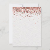 Roos Gold Verjaardagsfeestje Dank je kaart (Achterkant)