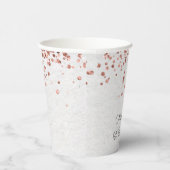 Roos Gold Verjaardagsfeestje Papieren Bekers (Rechts)