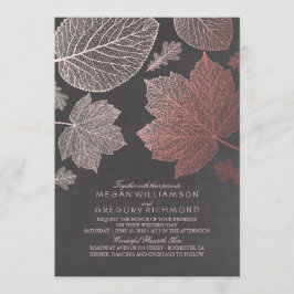 Roos Gold verlaat  rustieke herfstbruiloft Kaart