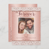 Roos Gold Verloving Aankondiging Briefkaart (Voorkant / Achterkant)