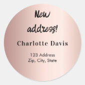 Roos Gold verplaatst nieuw adres Ronde Sticker (Voorkant)
