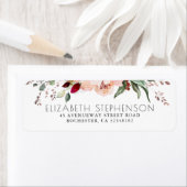 Roos Gold Vines en Herfst Flowers Elegant Etiket (Insitu)