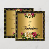 Roos Gold Vintage bij vrouwen op jaardag Kaart (Voorkant / Achterkant)