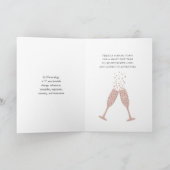 Roos Gold Virtual Toast 2021 - Numerieke voorspell Feestdagen Kaart (Binnen)