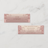 Roos Gold Visitekaartje Aangepaste Jouw naam Tekst (Voorkant / Achterkant)