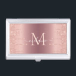 Roos Gold visitekaartje Case Aangepaste naamletter Visitekaarthouder<br><div class="desc">Ontwerp uw eigen visitekaartkoffers met Monogram Roos Gold Blush Glitter Sparkle Gepersonaliseerde verjaardag - Jubileum- of huwelijkscadeau / Suppliest - Uw brief toevoegen of verwijderen - Maak uw speciale visitekaartscadeau - Formaat wijzigen en verplaatsen of tekst / onderdelen verwijderen en toevoegen met de aanpassingshulpmiddel. Lettertypen / grootte / ! kiezen...</div>