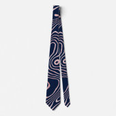 Roos Gold vloeistofdrager Abstract blauw design Stropdas (Voorkant)