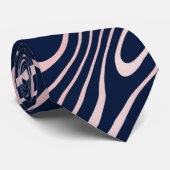 Roos Gold vloeistofdrager Abstract blauw design Stropdas (Opgerold)