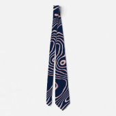 Roos Gold vloeistofdrager Abstract blauw design Stropdas (Achterkant)