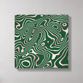 Roos Gold-vloeistofdrager Abstract groen ontwerp Canvas Afdruk (Voorkant)